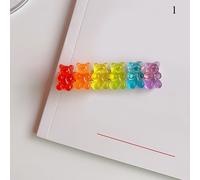 Barrette Colorée En Forme De Petit Ours Pour Filles Et Femmes, Jolie Barrette De Couleur Bonbon, Couvre Chef Gommé, Épingle À Cheveux, Pince À Bec De Canard