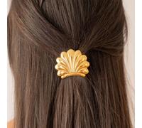 Barrette coquillage doré - pince cheveux