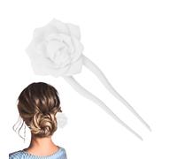 Barrette Crâne Gothique,Fourchette à Cheveux en U Style Gothique avec Rose | Accessoires Capillaires Femme avec Fleur Squelette pour Coiffures Décoratives (Anniversaires, Fêtes, Voyages)
