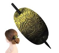 Barrette de cheveux en cuir avec bâton, non tirant et polyvalent adapté à divers types de cheveux, y compris les fins, épais ou ondulés, et sont populaires dans la main et Etsy MA