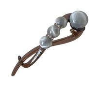 Barrette De Coiffure Twist Français | Pince à Mâchoire Anti-Dérapante avec Décor de Perles,Porte Queue de Cheval pour Femmes et Jeunes Filles | Pour Femmes Grand-mères Épouses Filles Et Amies