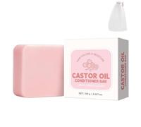 Barrette de conditionneur d'huile de ricin, conditionneur profond naturel nourrissant et apaisant, shampooing de barres solides, hydratant, ramolli les cheveux secs endommagés (1pc)