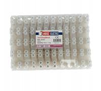 Barrette de Connexion 12 pôles Jusqu’à 25 mm² en PVC 60A/400V, Contacts en Laiton, Bornes à Vis - Domino Électrique pour Boîtiers et Tableaux - 10 pièces - Horoz Electric