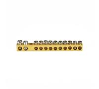 Barrette de connexion Électrique 12 pôles en Laiton 78x6x11 mm - Borne à Vis pour Câbles - Bloc de Distribution en Laiton pour Installations Intérieures - 1 pièce - Horoz Electric