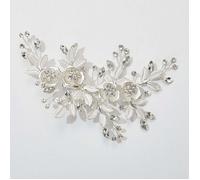 Barrette de mariage en strass avec pince à cheveux en forme de rose clair - Barrette à cheveux en forme de fleur faite à la main po