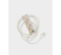 Barrette de prises Pedestal Power Bar 2 m avec fond magnétique (Transparent) - Barre de prises élégante et pratique à 3 voies magnétique - Multiprise magnétique 3 voies - Barre de prises 3 voies