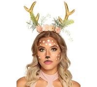 Barrette Dream Deer - Bois de fantaisie de rêve avec fleurs artificielles