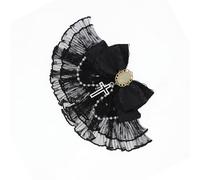 Barrette en dentelle avec nœud papillon pour femmes et adolescentes - Pince à cheveux croisée punk années 2000 - Nœuds à cheveux - Cosplay - Ornement de coiffure
