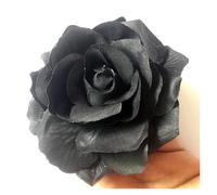 Barrette Fleur Cheveux Lot de 3 épingles à cheveux en forme de rose artificielle for mariage, fête, femme(Black)