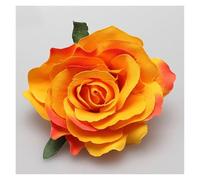Barrette Fleur Cheveux Lot de 3 épingles à cheveux en forme de rose artificielle for mariage, fête, femme(Orange)
