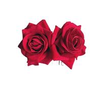 Barrette Fleur Cheveux Lot de 3 grandes pinces à cheveux en forme de fleur rouge bordeaux for coiffure de mariage, demoiselle d'honneur, mariée(Color 1)