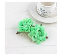 Barrette Fleur Cheveux Lot de 3 peignes à cheveux romantiques fantaisie en soie artificielle avec fleur de rose violette et rouge(GN)