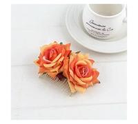 Barrette Fleur Cheveux Lot de 3 peignes à cheveux romantiques fantaisie en soie artificielle avec fleur de rose violette et rouge(OG)