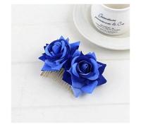 Barrette fleur de rose Lot de 3 peignes à cheveux romantiques fantaisie en soie artificielle avec fleur rose violette et rouge(BL)
