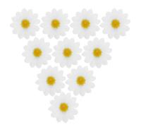 Barrette Fleur Marguerite Artificielle 10 Pièces en Tissu Blanc | Frange et Cheveux D’garçon Fille, Maintien Léger, Style Élégant, Usage Cosplay et Rendez-vous, Lot de Dix