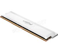 Mémoire gamer - CRUCIAL Pro OC - CP16G64C32U5W - 16 Go DDR5-6400 UDIMM - CL32 avec dissipateur thermique - Blanc