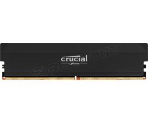 Barrette mémoire 16Go DIMM DDR5 Crucial Pro OC Gaming 6400MHz (Noir) Version OEM (Tray)