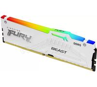 Barrette mémoire 32Go DIMM DDR5 Kingston Fury Beast RGB 5200MHz (Blanc)