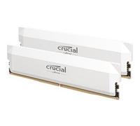 Crucial Pro - Overclocking Edition - DDR5 - kit - 32 Go: 2 x 16 Go - DIMM 288 broches - 6400 MHz / PC5-51200 - CL38 - 1.35 V - mémoire sans tampon - non ECC - blanc