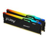Barrette mémoire RAM Kingston FURY Beast RGB 32 Go (Kit de 2 x 16 Go) DDR5 6000 MHz CL30 Noir G