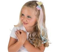 barrette noeud licorne mèche cheveux 40cm pastel - générique 13463 Multicolore G