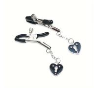 Barrette noire, barrette décorative noire en forme de cœur au style doux et audacieux