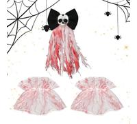 Barrette Squelette Pince à Cheveux Style Gothique Horreur | 3 Pièces Accessoires Déguisements Événements à Thème pour Spectacles Masquerade Ensemble Horreur Sanguinolente Día de