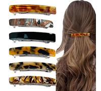 Barrettes à Cheveux | 6 Barrettes Françaises Antidérapantes Avec Effet Écaille | Accessoires de Mode Anti-Dérapants pour Élèves, Voyage, Plage, Mariage et Adolescence