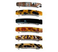 Barrettes à Cheveux - 6 Barrettes Françaises Antidérapantes Avec Effet Écaille | Accessoires de Mode Anti-Dérapants pour Élèves, Voyage, Plage, Mariage et Adolescence