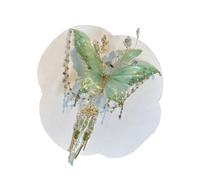 Barrettes à cheveux à fleurs, nœud en soie rose brillante, accessoire de tête de fée, décoration de cheveux élégante pour adolescente, danse, bal de fin d'année, festival, école de mariage, cosplay