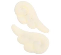 Barrettes à Cheveux Ailes Ange Blanc, Tissu Peluche, Célébration Halloween | 1 Paire, Style Élégant pour Filles, Usage Jeux et Jours Spéciaux, Accessoire Blanc
