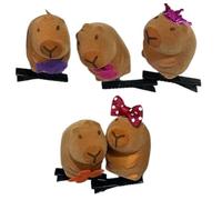 Barrettes à cheveux d'animaux de dessin animé flocage Capybaras Clip solide sécurisé pour fête d'anniversaire coiffure ornement 1/5/10 pièces