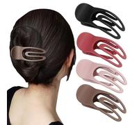 Barrettes à cheveux en bec de canard pour femme - Pince à cheveux portable | Barrettes à cheveux élégantes 4 pièces pour le travail, le shopping, les voyages, accessoires de cheveux décoratifs
