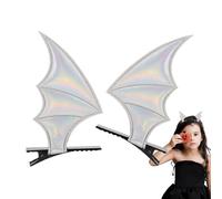 Barrettes à cheveux en forme d'ailes de chauve-souris - 2 épingles à cheveux d'horreur | Accessoires de cheveux pour Halloween, accessoires de fête cosplay