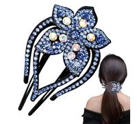 Barrettes à cheveux en forme de bec de canard - Avec strass en résine - Pour femme - Pour queue de cheval longue, bou paisse, fine, , maison, bureau, ou