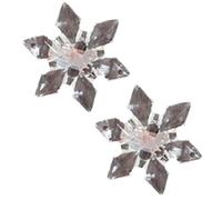 Barrettes à cheveux en forme de flocon de neige - Pince à cheveux douce - Pour Noël - Transparent - Pour femme