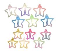 Barrettes à Cheveux en Forme d'Étoile 12 Pièces avec Dégradé de Couleurs,Accessoires Cheveux Étoiles - Pins Colorés à Prise Ferme pour Coiffure Fêtes