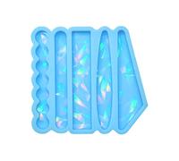 Barrettes à cheveux en résine époxy holographique colorée moule en fonte pour artisanat marque-page pinces à cheveux fabrication de bijoux