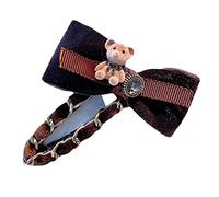 Barrettes à cheveux faites à la main pour queue de cheval avec chaîne en forme d'ours