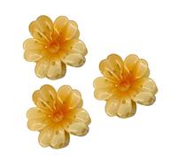 Barrettes À Cheveux Fleur Avec Griffe - 3 Pièces Accessoires De Coiffure À Tenue Ferme Et Anti-Dérapante | Barrettes Griffe De Style Hawaïen Pour Vacances,Pour Filles Épouse Petite Amie Sœur