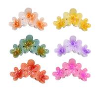 Barrettes à cheveux géométriques en acrylique doux en forme de fleur délicate