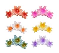 Barrettes à cheveux géométriques en acrylique doux en forme de fleur délicate