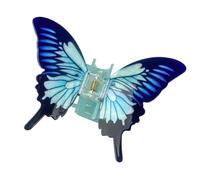 Barrettes à cheveux papillon en acrylique pour femme - Pinces à cheveux antidérapantes - Accessoire de cheveux - Pour femmes et filles - Pour un port quotidien - Bleu B