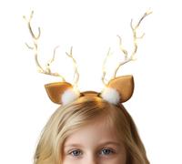 Barrettes À Cheveux Renne,Accessoire de Tête de Noël avec Lumière LED - Épingles À Cheveux Décoratives Festives,pour Fêtes Déguisées, Spectacles, Rassemblements, Conventions BD, Ados, Adultes, Fêtes