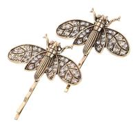 Barrettes à Cheveux Rétro Dragonfly, Lot de 2, Alliage, Élégantes