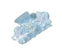 Barrettes à cheveux sur le thème des créatures marines pour femmes, respectueux de l'environnement, en acétate, rassemblement de plage, pince à cheveux bleue dégradée