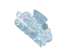 Barrettes à cheveux sur le thème des créatures marines pour femmes, respectueux de l'environnement, en acétate, rassemblement de plage, pince à cheveux bleue dégradée