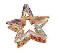 Barrettes à cheveux tendance en forme d'étoile pointue en acrylique - Accessoires multicolores pour tous les âges - Accessoire en forme d'étoile creuse
