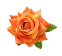 Barrettes à fleurs, pince cheveux en forme de rose, broche, for femmes, for mariée(Orange)