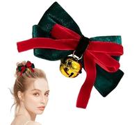 Barrettes à Noeud | Avec Clochette Festive Et Pince Créative,Barrettes de Noël en Forme de Noeud,pour Repas École Fête Plage Extérieur Travail Maison Déplacements Voyage Filles
